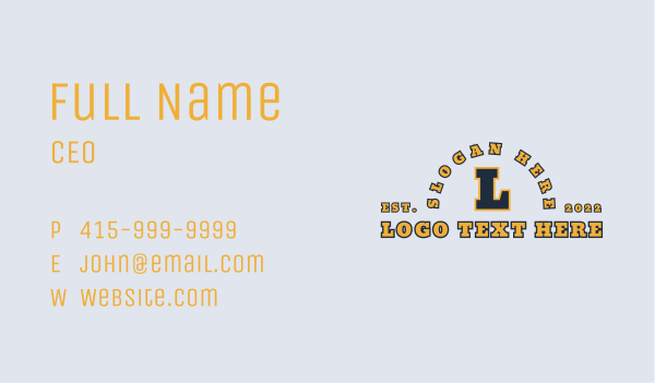 Sport League Letter Business Card Design Image Preview