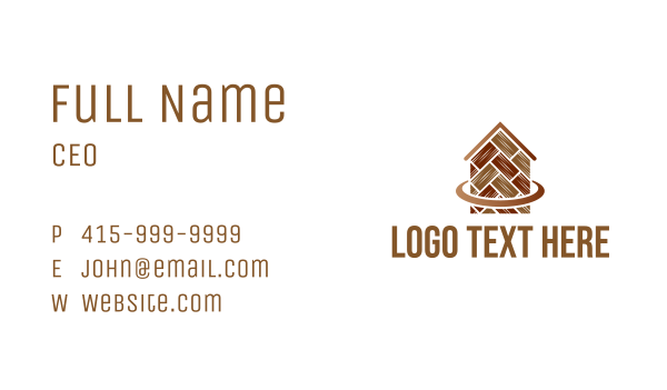 Wooden Floor Home Business Card Design Image Preview