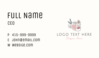 Natural Face Monoline Business Card Image Preview