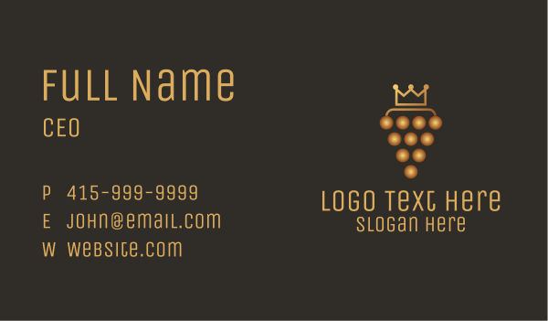 Golden Royal Grape Business Card Design Image Preview