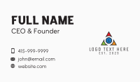 Multicolor Triangle Tech Letter Business Card Image Preview