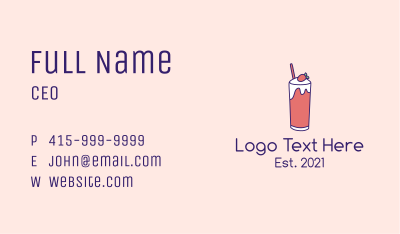 Fruit Shake Drink Business Card Image Preview