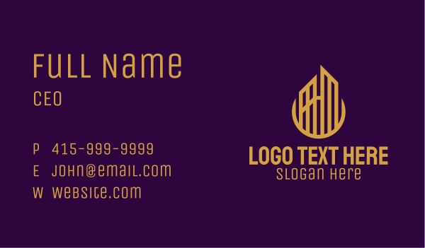 Gold Urban Towers Business Card Design Image Preview