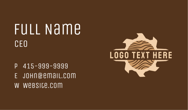 Woodworking Saw Blade Handyman Business Card Design Image Preview