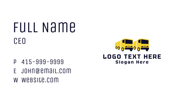 Delivery Truck Logistics Transport Business Card Design Image Preview