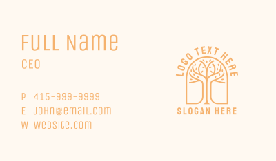 Orange Tree Nature Business Card Image Preview