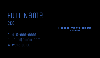 Gaming Tech Wordmark Business Card Image Preview