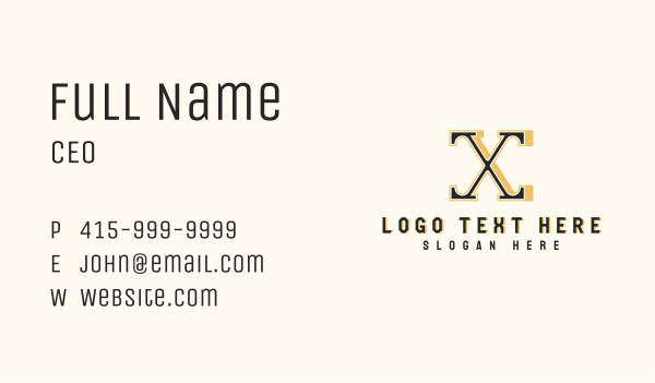 Classic Fashion Brand  Business Card Design Image Preview