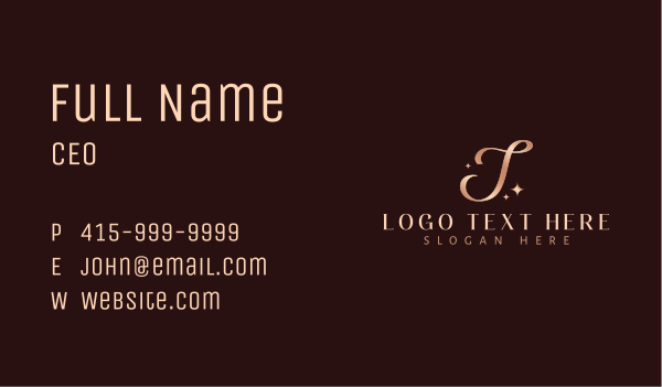 Elegant Script Boutique Business Card Design Image Preview