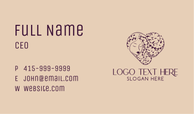 Natural Heart Beauty Spa Business Card