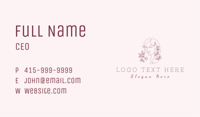 Ornamental Floral Woman Business Card Image Preview