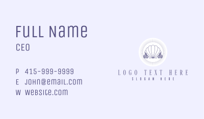 Coral Clam Shell Business Card Image Preview