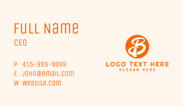 Fashion Marketing Letter B Business Card Design Image Preview