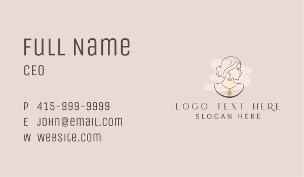 Fashion Woman Jewelry  Business Card Design Image Preview