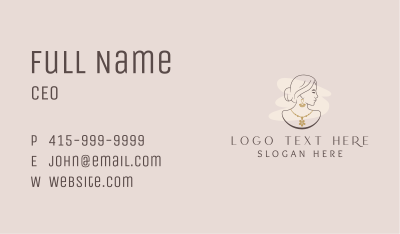 Fashion Woman Jewelry  Business Card Image Preview