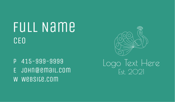 Extravagant Bird Tail Business Card Design Image Preview