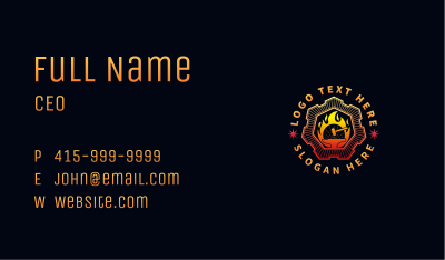 Anvil Blacksmith Forge Business Card Image Preview