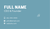 Floral Feminine Wordmark Business Card Image Preview