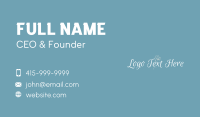 Floral Feminine Wordmark Business Card Design