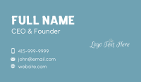 Floral Feminine Wordmark Business Card Image Preview