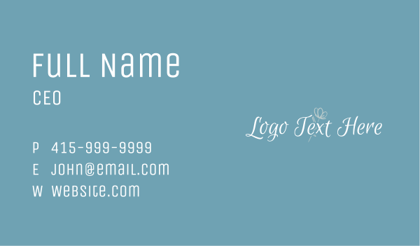 Floral Feminine Wordmark Business Card Design Image Preview