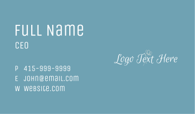 Floral Feminine Wordmark Business Card Image Preview