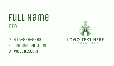 Shovel Gardening Field Business Card Image Preview