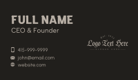 Gothic Tattoo Wordmark Business Card Preview