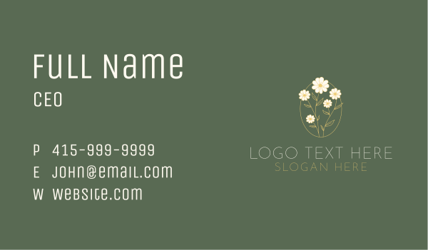 Aesthetic Flower Arrangement Business Card Design Image Preview