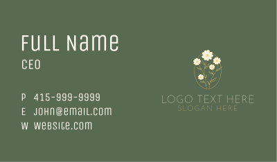 Aesthetic Flower Arrangement Business Card Image Preview