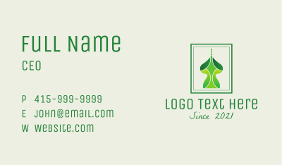 Green Arabian Structure  Business Card
