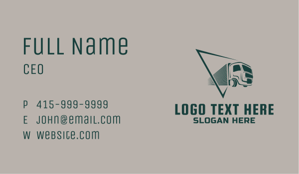 Freight Trucking Delivery Business Card Design Image Preview
