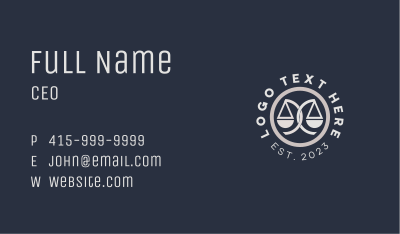 Law Firm Scale  Business Card Image Preview