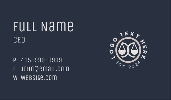 Law Firm Scale  Business Card Design Image Preview