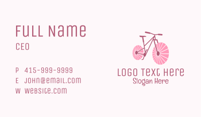 Pink Travel  Bike  Business Card Image Preview