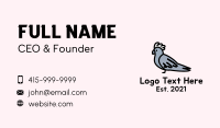 Cartoon Dove Bird  Business Card Image Preview