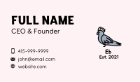 Cartoon Dove Bird  Business Card Image Preview