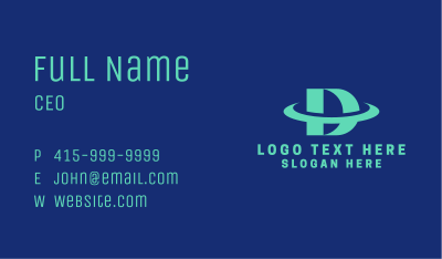Advertising Company Letter D Business Card