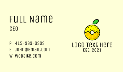 Lemon Fruit Donut  Business Card