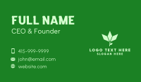 Green Organic Vegan Emblem Business Card Image Preview