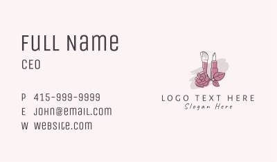Floral Cosmetic Products Business Card