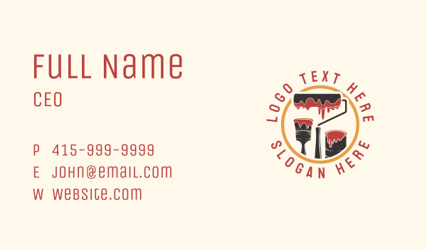 Classic Painting Emblem Business Card Design Image Preview