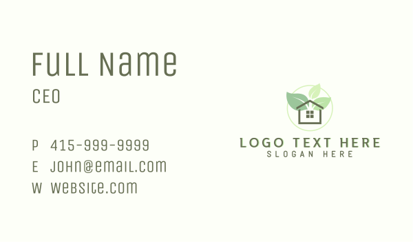 Abstract Organic House Business Card Design Image Preview