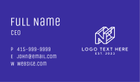 3D Letter N Business Card Image Preview