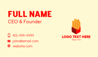Isometric French Fries Business Card Image Preview