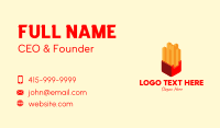 Isometric French Fries Business Card Image Preview