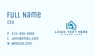Plumbing Water House Business Card Image Preview