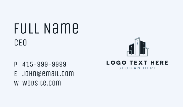 Urban Building Construction Business Card Design Image Preview