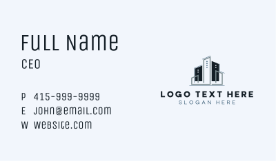 Urban Building Construction Business Card Image Preview