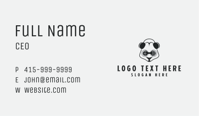 Panda Gamer Streamer Business Card Image Preview